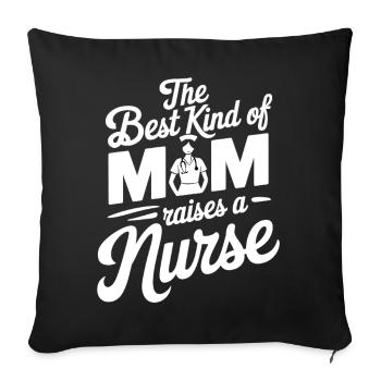 Le meilleur type de maman élève une infirmière - Housse de coussin décorative 45 x 45 cm - noir - Devant