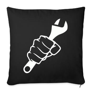 Fists and Screwdriver Force - Sofa pillowcase 17,3'' x 17,3'' (45 x 45 cm) - black - Front