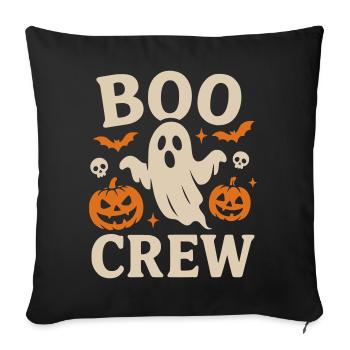Boo Crew Halloween - Housse de coussin décorative 45 x 45 cm - noir - Devant