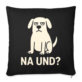 Grumpy Dog Well And Meme - Sofa pillowcase 17,3'' x 17,3'' (45 x 45 cm) - black - Front