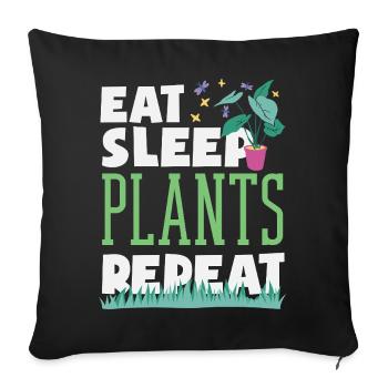 Cadeaux pour les jardins et les amoureux des plantes - Housse de coussin décorative 45 x 45 cm - noir - Devant