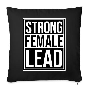 Strong Female Lead Feminism Empowerment Women - Sofa pillowcase 17,3'' x 17,3'' (45 x 45 cm) - black - Front
