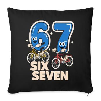 67 Six Seven meme Cycling - Italian Lust - Sofa pillowcase 17,3'' x 17,3'' (45 x 45 cm) - black - Front