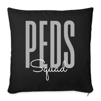 Infirmerie pédiatrique – Infirmier(ère) infirmier(ère) pédiatrie en soins de santé pour enfants - Housse de coussin décorative 45 x 45 cm - noir - Devant