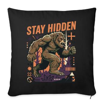 Stay Hidden Gorilla Forest - Sofa pillowcase 17,3'' x 17,3'' (45 x 45 cm) - black - Front