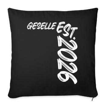 Journeyman est. 2026 - Sofa pillowcase 17,3'' x 17,3'' (45 x 45 cm) - black - Front