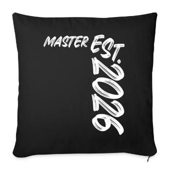 Master Est. 2026 - Sofa pillowcase 17,3'' x 17,3'' (45 x 45 cm) - black - Front