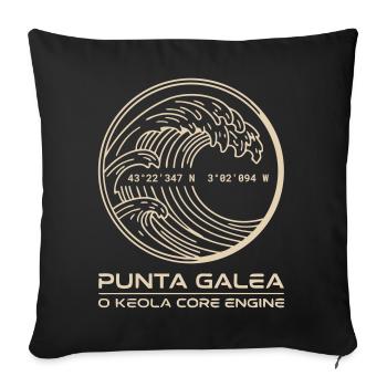Vague dorée Punta Galea - Housse de coussin décorative 45 x 45 cm - noir - Devant