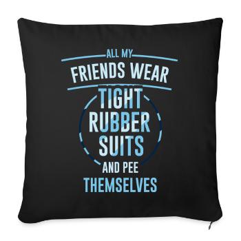 Diving Diver Snorkeling Recreational Diver - Sofa pillowcase 17,3'' x 17,3'' (45 x 45 cm) - black - Front