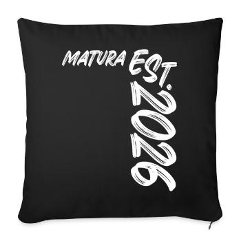 Matura Est 2026 - Sofa pillowcase 17,3'' x 17,3'' (45 x 45 cm) - black - Front