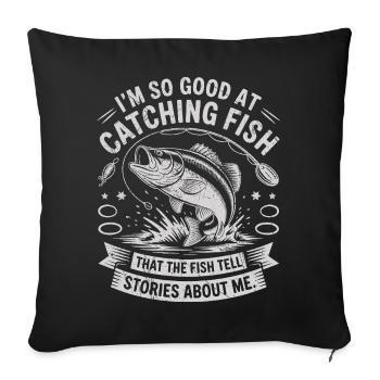 The Legendary Fisherman: True Stories - Sofa pillowcase 17,3'' x 17,3'' (45 x 45 cm) - black - Front