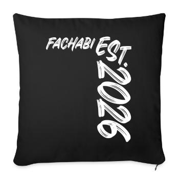 Fachabi 2026 - Housse de coussin décorative 45 x 45 cm - noir - Devant