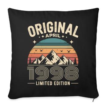 février 1998 – Légende des sommets et montagnes - Housse de coussin décorative 45 x 45 cm - noir - Devant