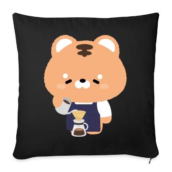 Tiger Barista Coffee  - Sofa pillowcase 17,3'' x 17,3'' (45 x 45 cm) - black - Front