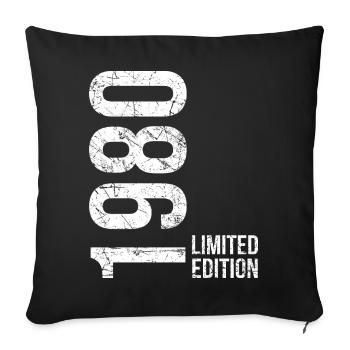 46th Birthday Man Woman 46 Years 1980 Birthday - Sofa pillowcase 17,3'' x 17,3'' (45 x 45 cm) - black - Front