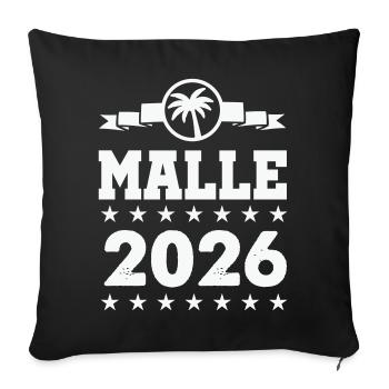 Palmiers de Majorque 2026 - Housse de coussin décorative 45 x 45 cm - noir - Devant