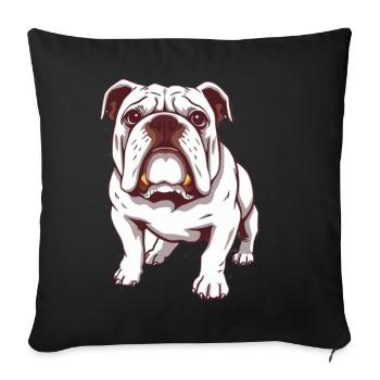 Bulldogge amerikanische Bulldogge Bulldoggen  - Sofakissenbezug 45 x 45 cm - Schwarz - Vorne