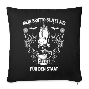 My gross is bleeding out. Taxes - Sofa pillowcase 17,3'' x 17,3'' (45 x 45 cm) - black - Front