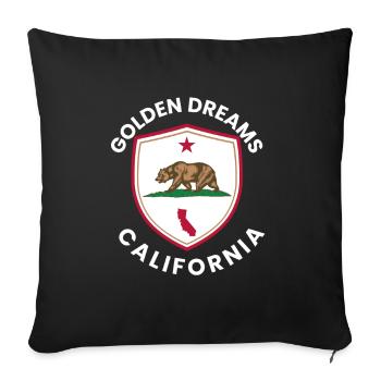 Golden Dreams California Crest - Sofa pillowcase 17,3'' x 17,3'' (45 x 45 cm) - black - Front