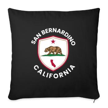 Bear Shield California San Bernardino - Sofa pillowcase 17,3'' x 17,3'' (45 x 45 cm) - black - Front