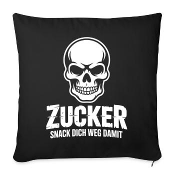 Sugar Skull Snack Design - Sofa pillowcase 17,3'' x 17,3'' (45 x 45 cm) - black - Front