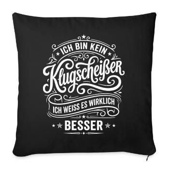 I'm not a smartass saying humor - Sofa pillowcase 17,3'' x 17,3'' (45 x 45 cm) - black - Front