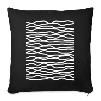 Zebra Wave Stripe Pattern - Sofa pillowcase 17,3'' x 17,3'' (45 x 45 cm) - black - Front