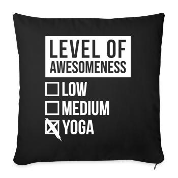 yoga - Sofa pillowcase 17,3'' x 17,3'' (45 x 45 cm) - black - Front