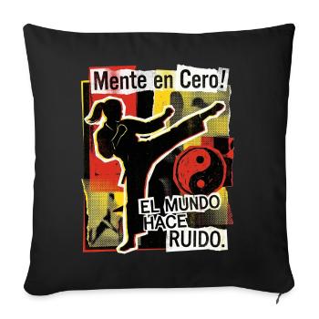 Artes Marciales Mujeres - Sofakissenbezug 45 x 45 cm - Schwarz - Vorne