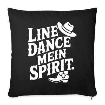 Line Dance Mein Spirit - Housse de coussin décorative 45 x 45 cm - noir - Devant