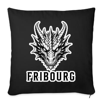 Fribourg Dragon - Sofakissenbezug 45 x 45 cm - Schwarz - Vorne