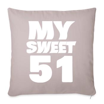 Doux 51 - Housse de coussin décorative 45 x 45 cm - taupe clair - Devant