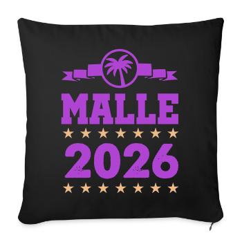 Malle 2026 Logo - Sofa pillowcase 17,3'' x 17,3'' (45 x 45 cm) - black - Front