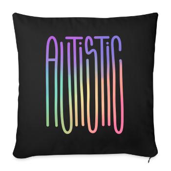 Autistic Spectrum Flow - Sofa pillowcase 17,3'' x 17,3'' (45 x 45 cm) - black - Front