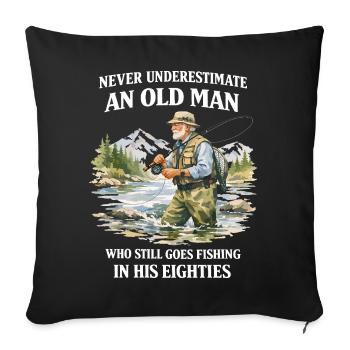 Vintage Grandfather Gift Peach Humor - Sofa pillowcase 17,3'' x 17,3'' (45 x 45 cm) - black - Front