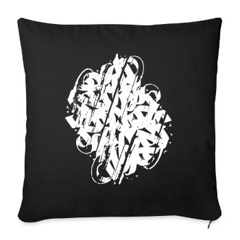 CALLIGRAPHIE ABSTRAITE SALE - Housse de coussin décorative 45 x 45 cm - noir - Devant