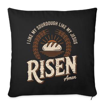 Risen Sourdough Amen Tee - Sofa pillowcase 17,3'' x 17,3'' (45 x 45 cm) - black - Front
