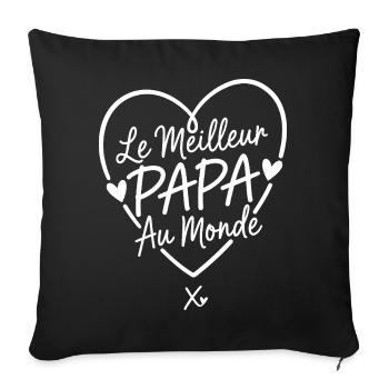 Meilleur Papa Au Monde - Housse de coussin décorative 45 x 45 cm - noir - Devant