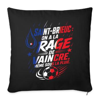 Saint-Brieuc Rage Pluie - Sofakissenbezug 45 x 45 cm - Schwarz - Vorne