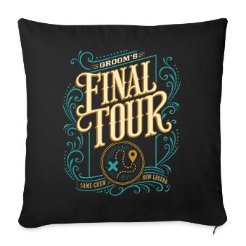 Grooms Final Tour JGA Design - Sofakissenbezug 45 x 45 cm - Schwarz - Vorne