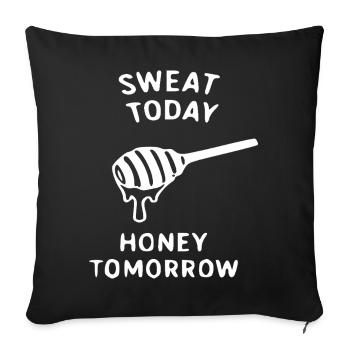 Transpire aujourd’hui chérie demain - Housse de coussin décorative 45 x 45 cm - noir - Devant