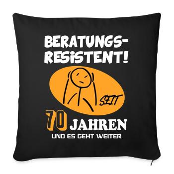 Comic Geburtstag 80 Jahre Happy Birthday - Sofakissenbezug 45 x 45 cm - Schwarz - Vorne