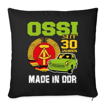Geburtstag DDR Ossi Ost Produkt 30 Jahre - Sofakissenbezug 45 x 45 cm - Schwarz - Vorne