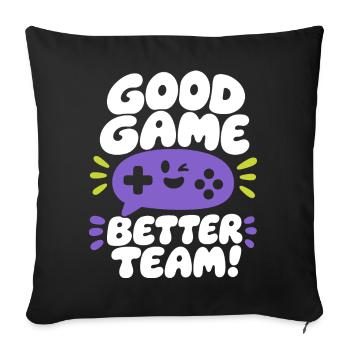 Bon jeu Meilleure équipe - Housse de coussin décorative 45 x 45 cm - noir - Devant