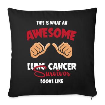 Cancer - Sofa pillowcase 17,3'' x 17,3'' (45 x 45 cm) - black - Front