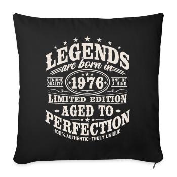 1976 Jahrgang Vintage Geburtstag Geschenk Retro - Sofakissenbezug 45 x 45 cm - Schwarz - Vorne