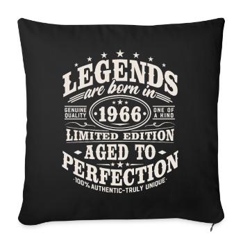 1966 Jahrgang Vintage Geburtstag Geschenk Retro - Sofakissenbezug 45 x 45 cm - Schwarz - Vorne