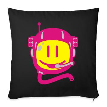 astronaut - Housse de coussin décorative 45 x 45 cm - noir - Devant