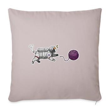 Astronaut cat - Sofa pillowcase 17,3'' x 17,3'' (45 x 45 cm) - light taupe - Front