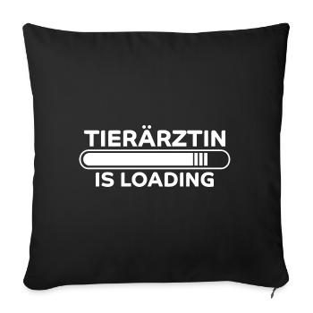 Tierärztin Spruch Job Lustiges Tierärztin Geschenk - Sofakissenbezug 45 x 45 cm - Schwarz - Vorne